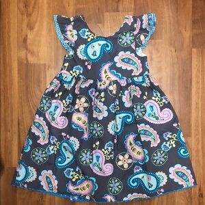 Kelly’s Kids grey girls dress with paisleys size 8-10 new with tags